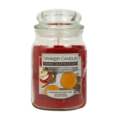 Yankee Candle Home Inspiration Svíčka ve skle velká Apple Cinnamon Cider, 538 g