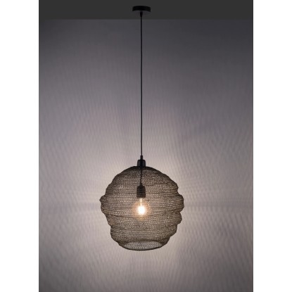 Just Light. Závěsné svítidlo Kokon, 1xE27, černá, pr. 45 x 120 cm