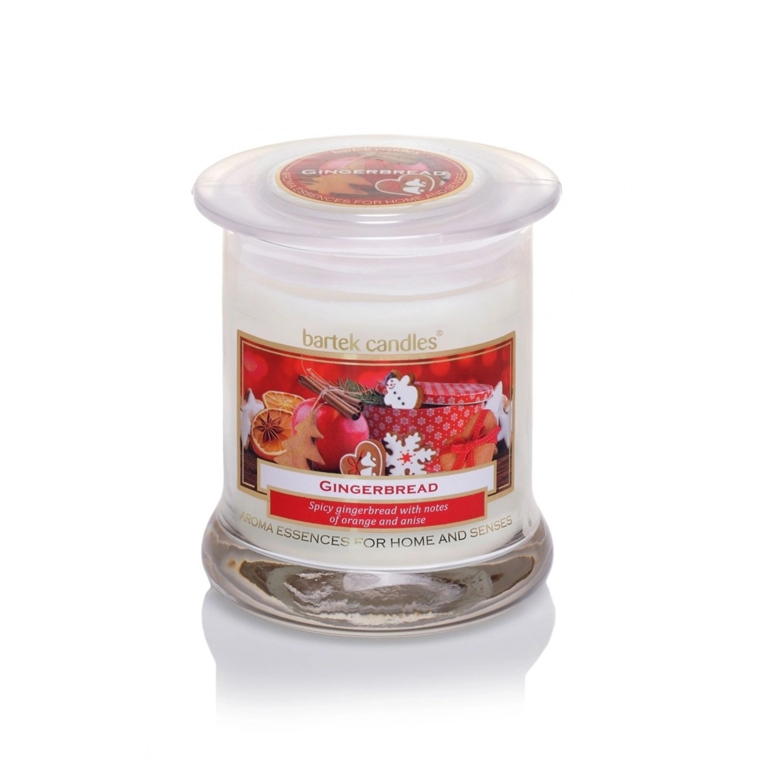 Bartek Candles Vonná svíčka ve skle Gingerbread, bílá, 260 g