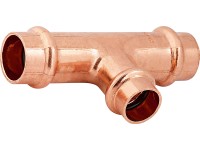 Lisovací redukční T-kus měděný, pr. 18 mm x 15 mm x 18 mm, 1 ks Lisovací redukční T-kus měděný, pr. 18 mm x 15 mm x 18 mm, 1 ks