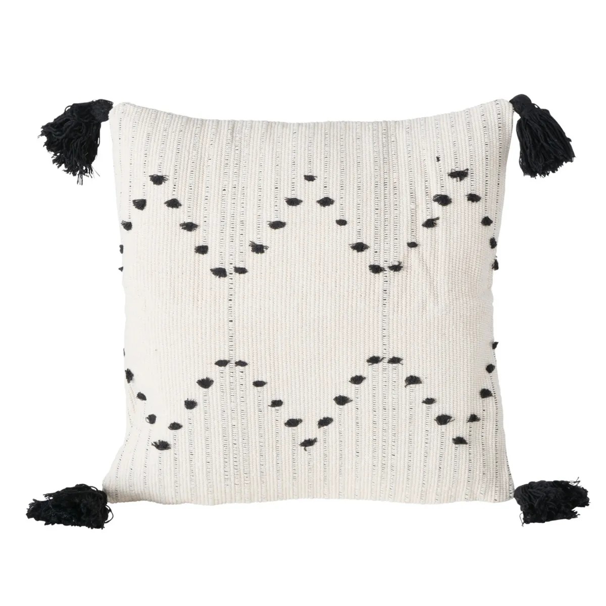 Boltze Home Polštář Ania, bílá/černá, 45 x 45 x 15 cm nakoupit u OBI