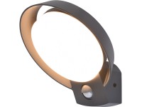 Lutec POLO LED venkovní nástěnné svítidlo se senzorem na pohyb, tmavě šedé