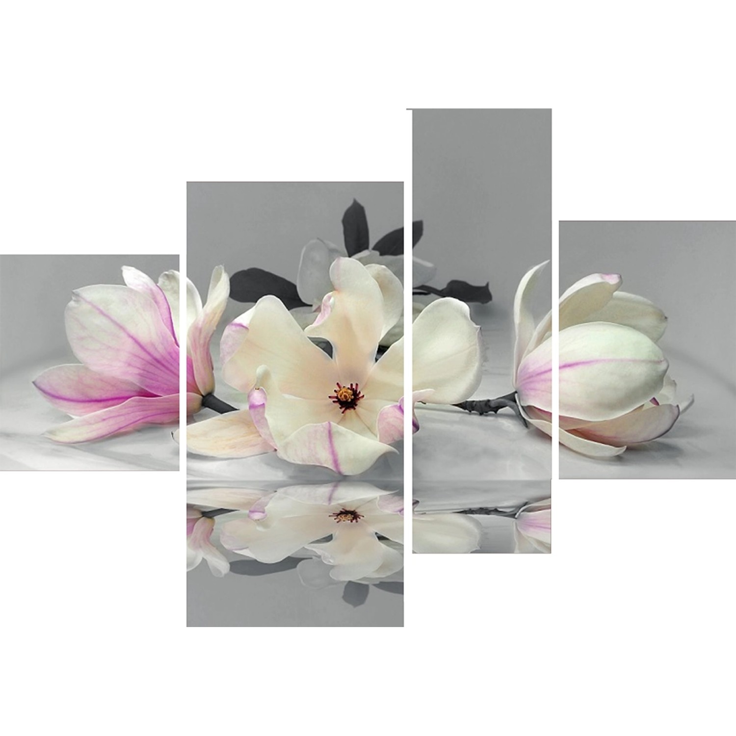 Bondecor 4dílná sada obrazů Flora 70 x 100 cm