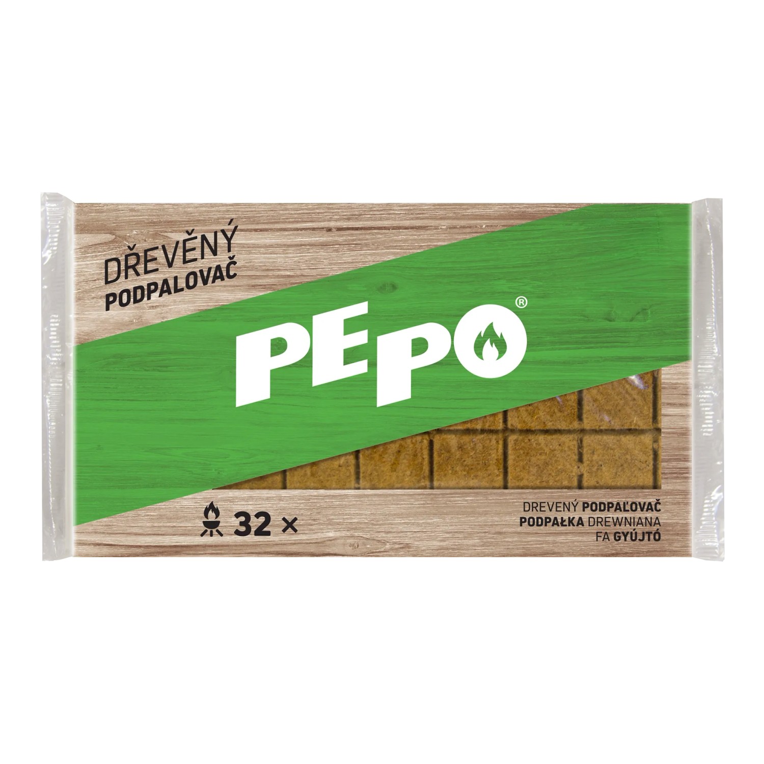 PE-PO Dřevěný podpalovač 32 podpalů