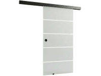 Doorlegro Posuvné dveře EasySlide 65 - set, satin 4 pruhy/černá, 205 x 90 cm