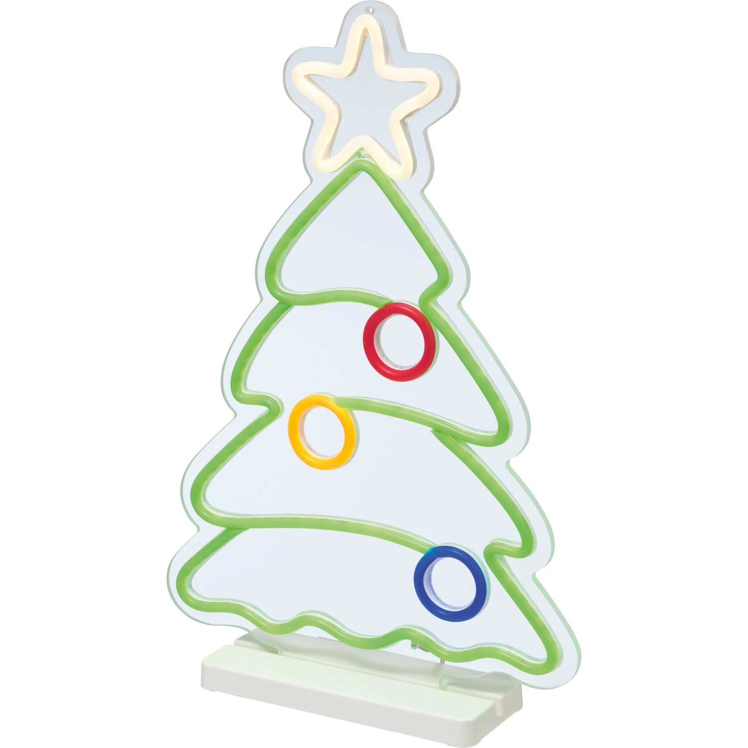 LED vánoční dekorace - stromeček 283 LED vícebarevné neonové, IP20, 42 x 29,5 cm