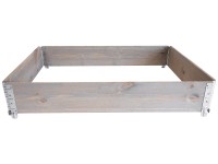 UPYARD Dřevěný vyvýšený záhon GardenBox ECO, šedá, 120 x 80 x 19,5 cm