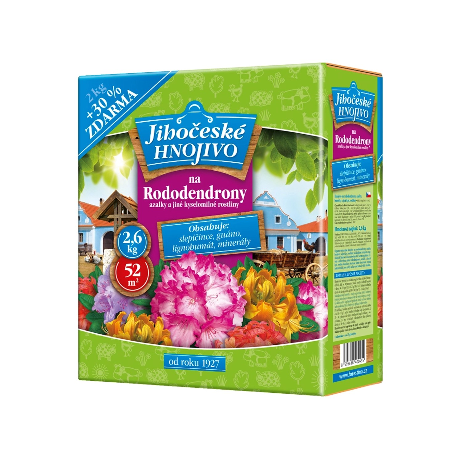 Jihočeské hnojivo rododendrony, azalky a jiné kyselomilné rostliny 2,6 kg