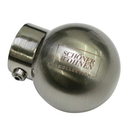 Schöner Wohnen Koncovka kulová pro záclonovou tyč Leon nerezová 2 ks