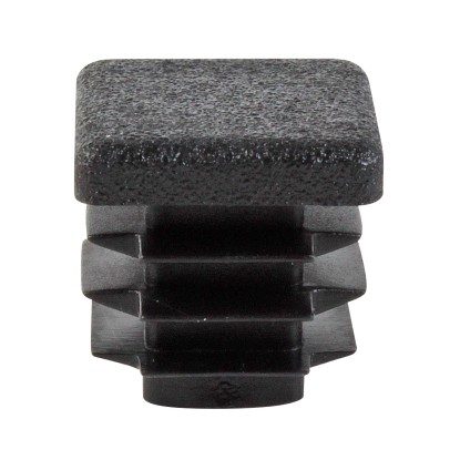 Záslepka s lamelami pro čtvercové trubky černá průměr 15 mm