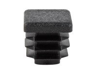 Záslepka s lamelami pro čtvercové trubky černá průměr 15 mm