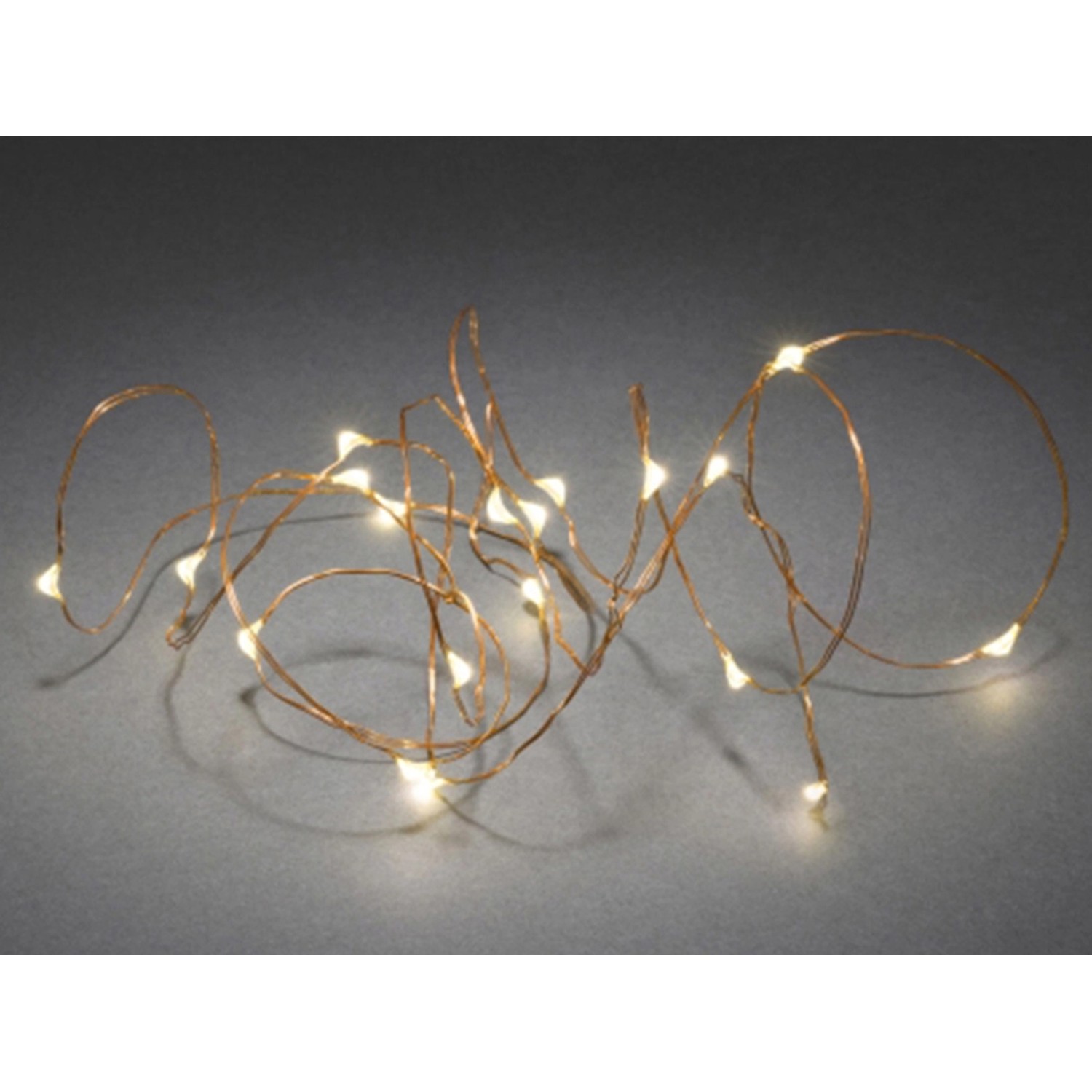 Konstsmide LED světelný řetěz 20 mikro žárovek Timer teple bílá barva