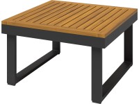 VLC Zahradní stolek Lipson akáciové dřevo/hliník 41 x 70 x 70 cm