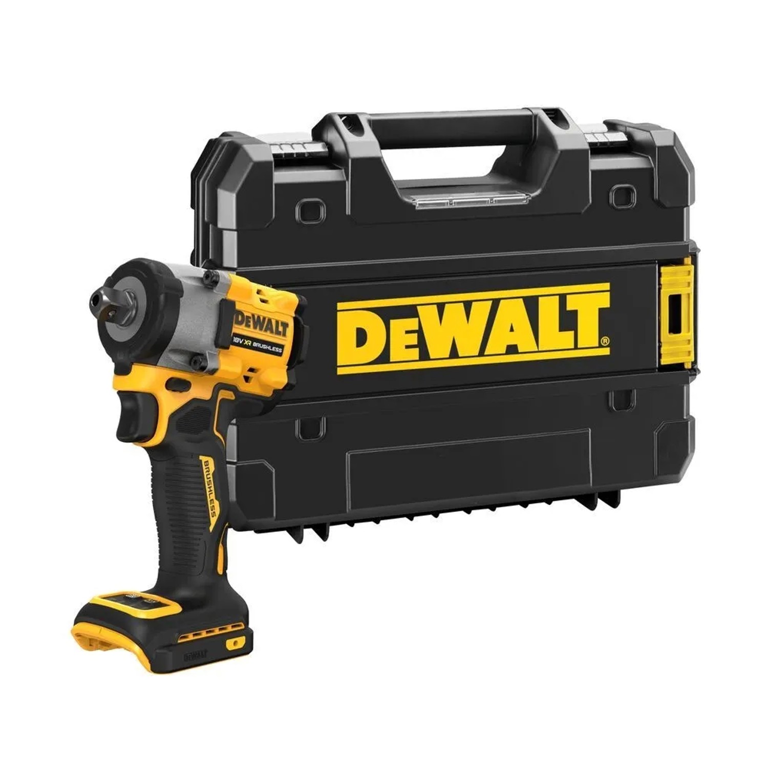 DeWALT 18V XR Aku bezuhlíkový rázový utahovák DCF922NT-XJ, 1/2", Solo + kufr