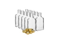 Láhev placatka s uzávěrem 200 ml, 10 ks