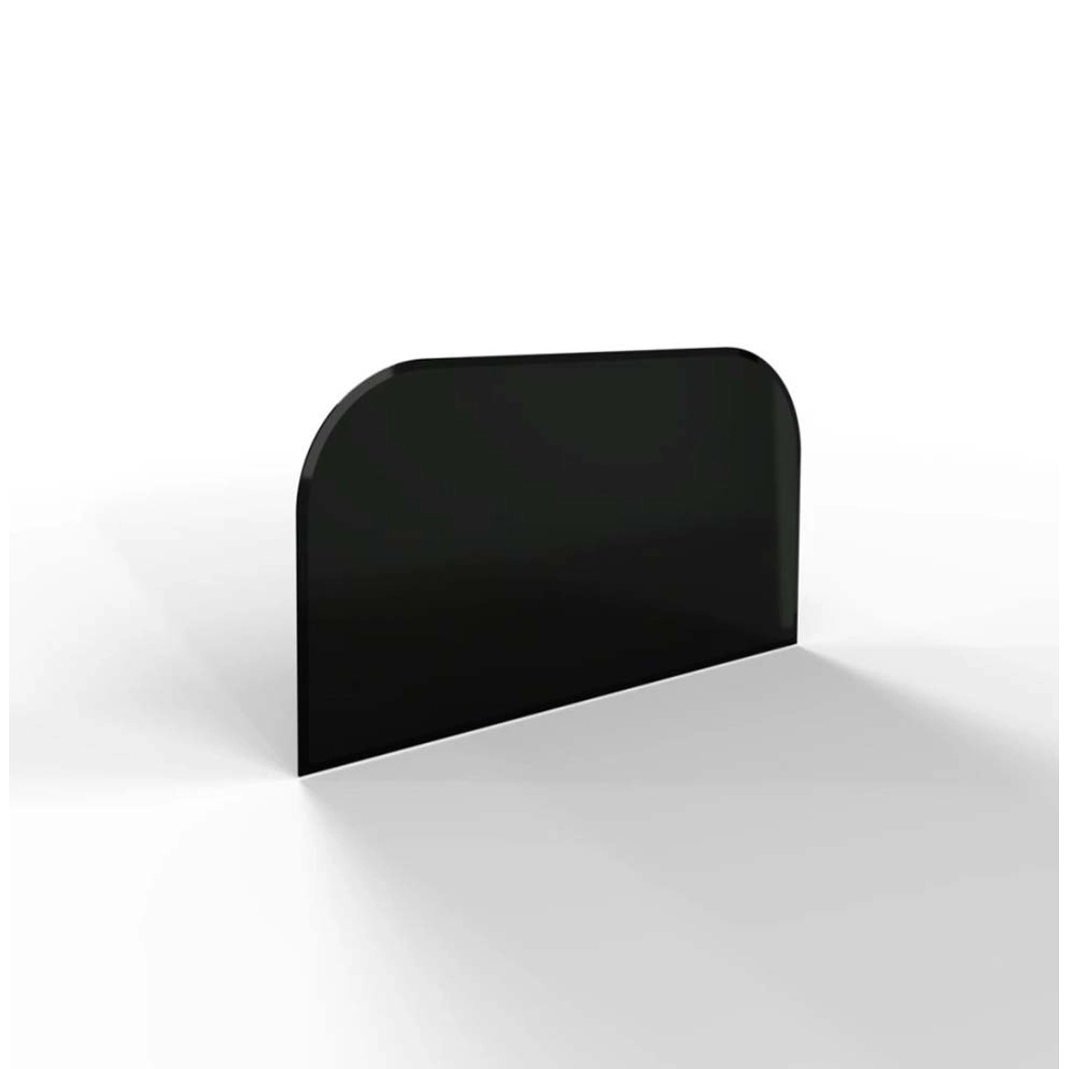 HS Flamingo Sklo pod kamna oblouk 2xR200, černé, 1000 x 550 x 6 mm