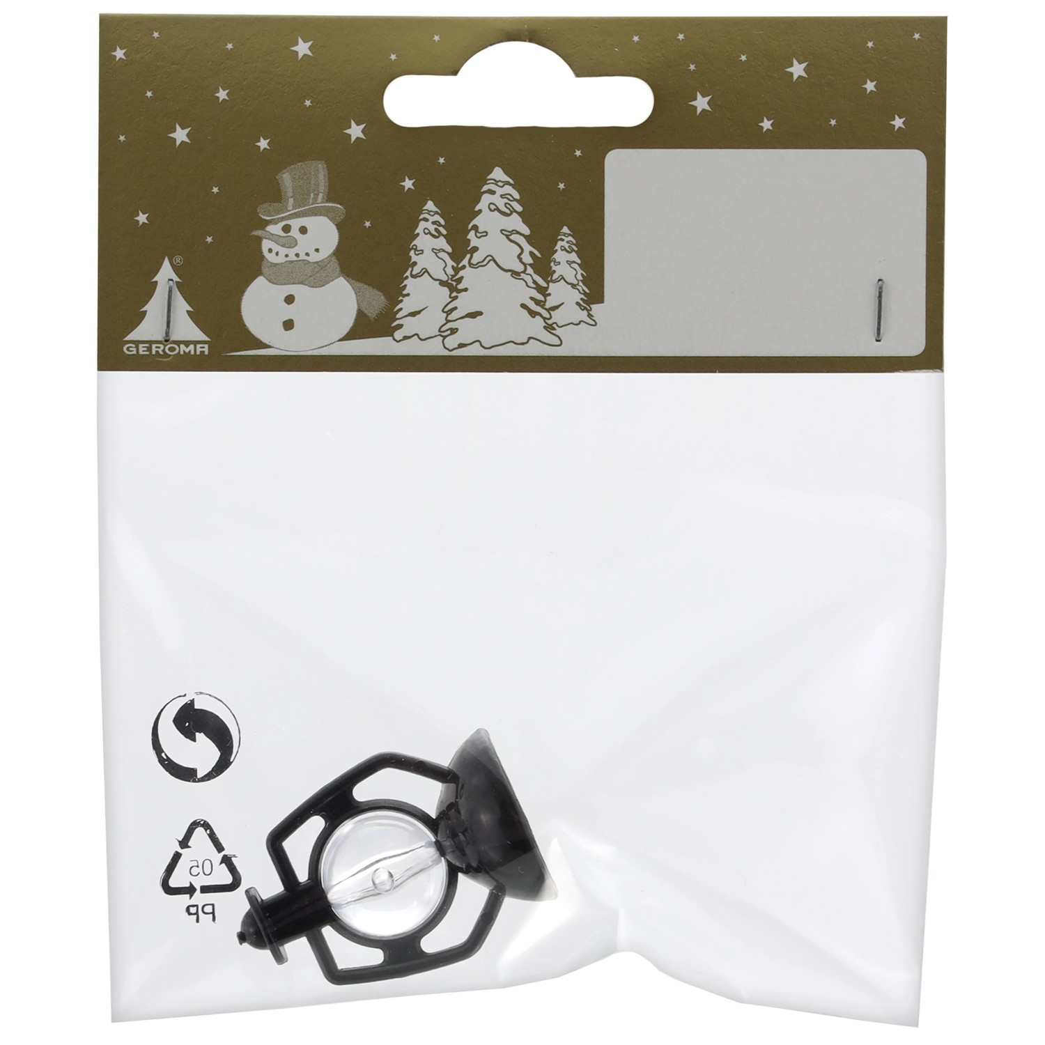 GEROMA Vánoční dekorace petrolejová lampa plast černá 2,5 x 3,6 x 2 cm