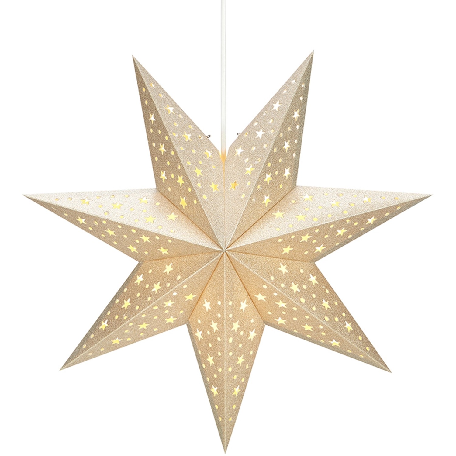 Markslöjd Závěsná hvězda SOLVALLA zlatá E14, max. 25 W, 230 V, 45 x 45 x 21 cm