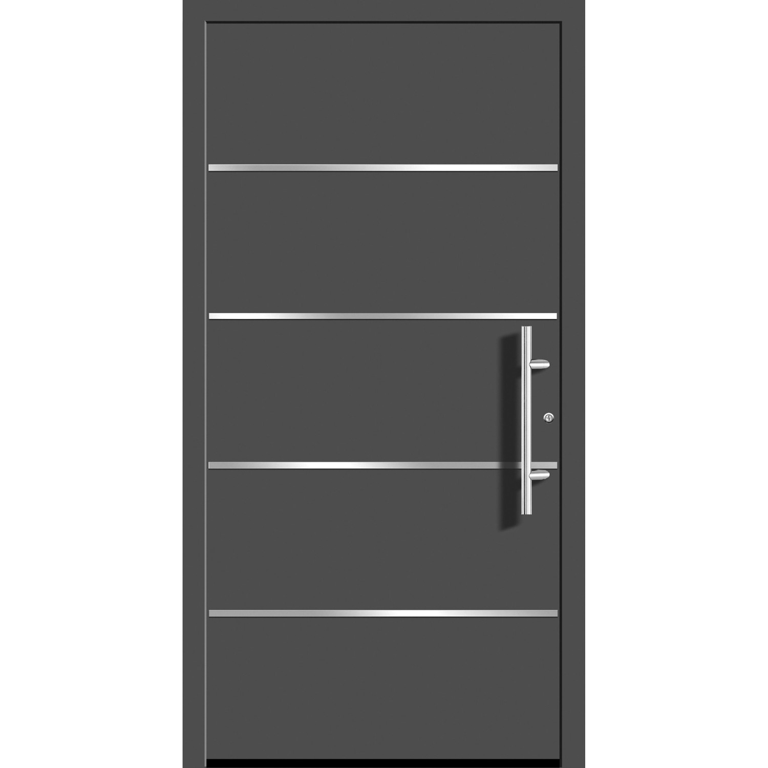 Splendoor Hliníkové vchodové dveře Moderno M480/P, antracitová metalíza, 110 P