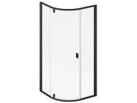 RAVAK Sprchový kout Nexty NSKK3, černá + transparent, 80 x 80 x 195 cm