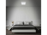BRILO Stropní LED svítidlo Lino, 15 W, 1800 lm, 4000 K, černá, 27 x 27 cm BRILO Stropní LED svítidlo Lino, 15 W, 1800 lm, 4000 K, černá, 27 x 27 cm