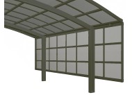 Ximax Boční stěna k přístřešku na auto Portoforte/Linea 3 moduly černá 200 cm