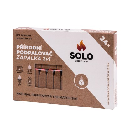 Solo ekologický podpalovač zápalka 2 v 1