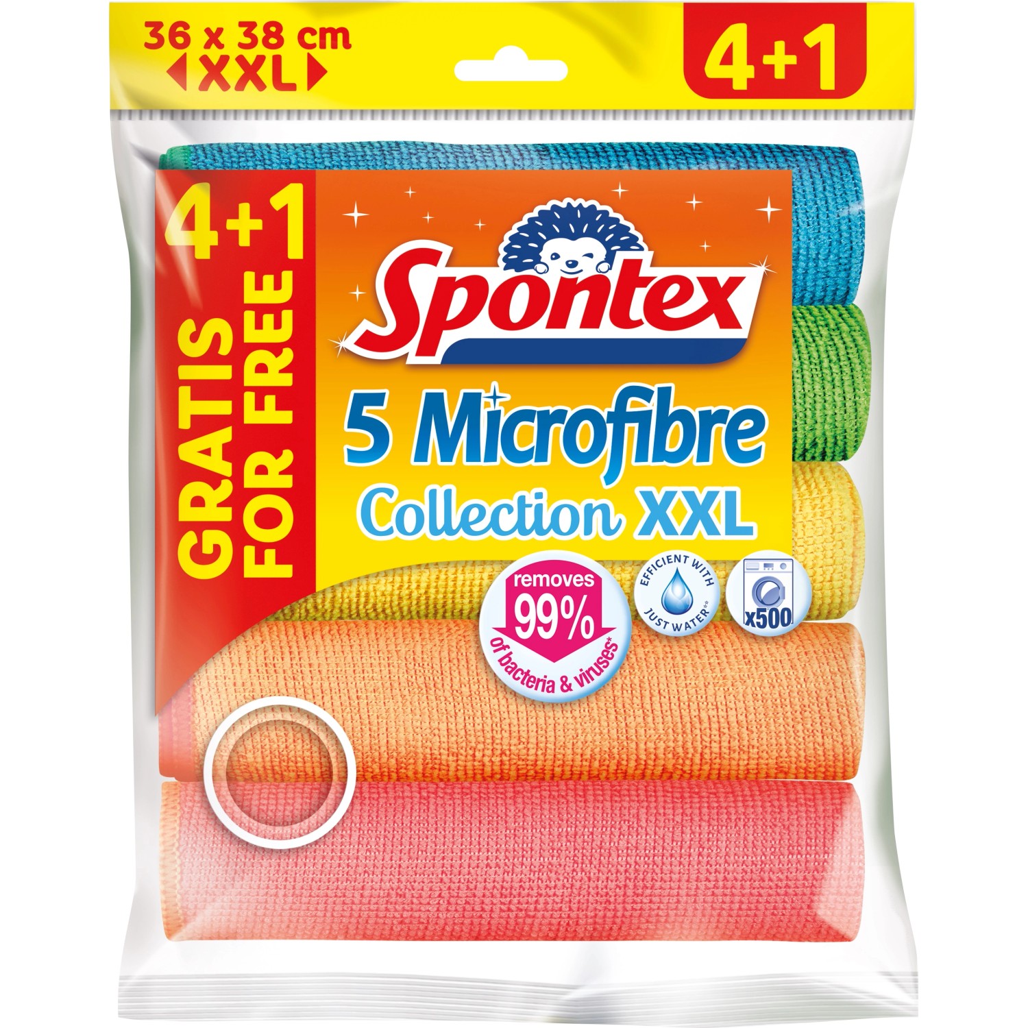 Spontex Microfibre XXL - sada utěrek z mikrovlákna - 5 ks