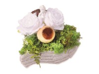 Podzimní dušičková dekorace srdce, 18 x 20 cm