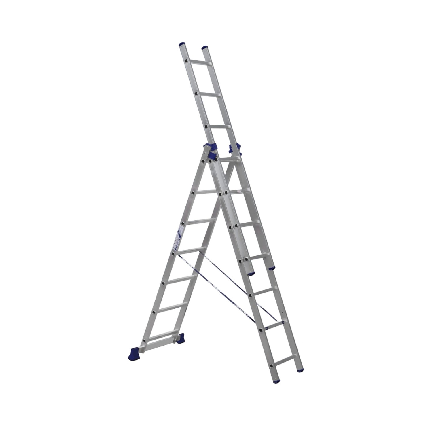 Alumet Trojdílný hliníkový žebřík H3 5307, 3 x 7 příček, max. 150 kg