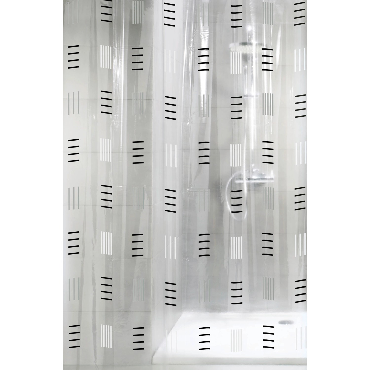 Kleine Wolke Sprchový závěs Grafico antracitový 180 cm x 200 cm