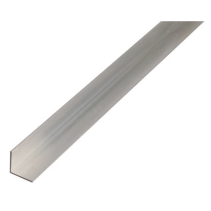 Tenkostěnný profil úhelník rovnoramenný přírodní 20 mm x 20 mm x 2600 mm
