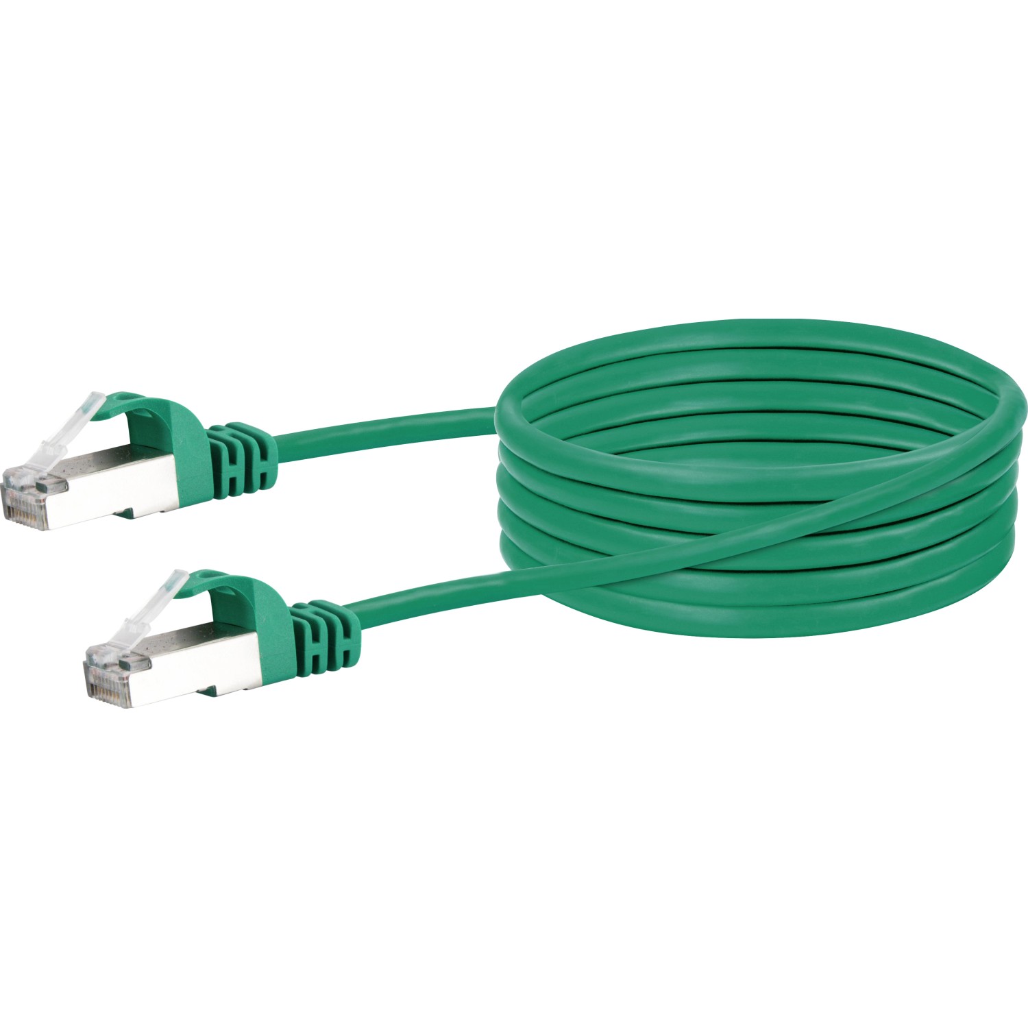 Schwaiger Síťový kabel CAT 6 (S/FTP), zelený, 1 m