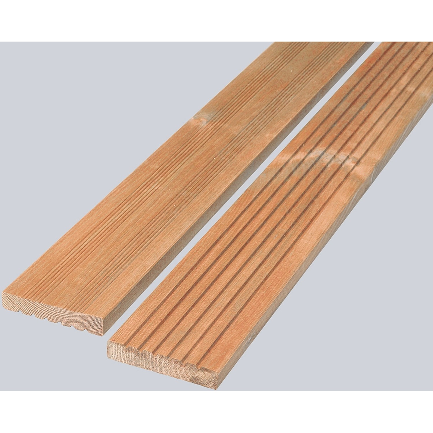 Terasové prkno žebr./dráž. jehl.dřevo Mediterran 200 x 2,8 x 14,5 cm