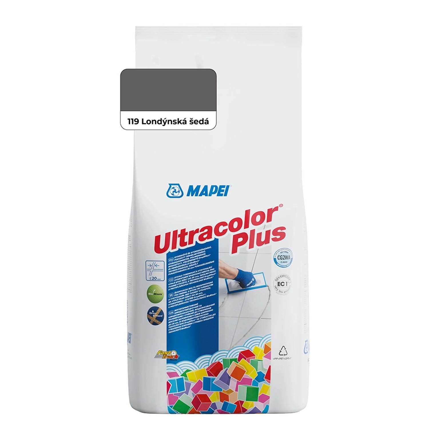Mapei Spárovací hmota Ultracolor Plus 2 kg, 119 londýnská šedá