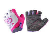CAPPA Cyklistické rukavice Lila dívčí, bílá, vel. 5-6