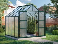 Vitavia Skleník Uranus 6700 HKP 4 mm zelený práškově lakovaný 257 x 258 cm