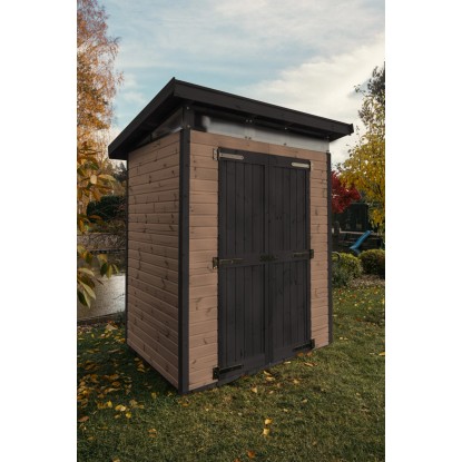 UPYARD Dřevěný domek na nářadí Strongbox S vč. základů hnědá 127 x 87 cm