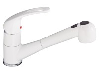 OBI Stojánková páková dřezová baterie Manar se sprškou na nádobí bílá