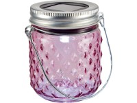 BWO Solární LED lampa růžová pr. 7 x 8 cm