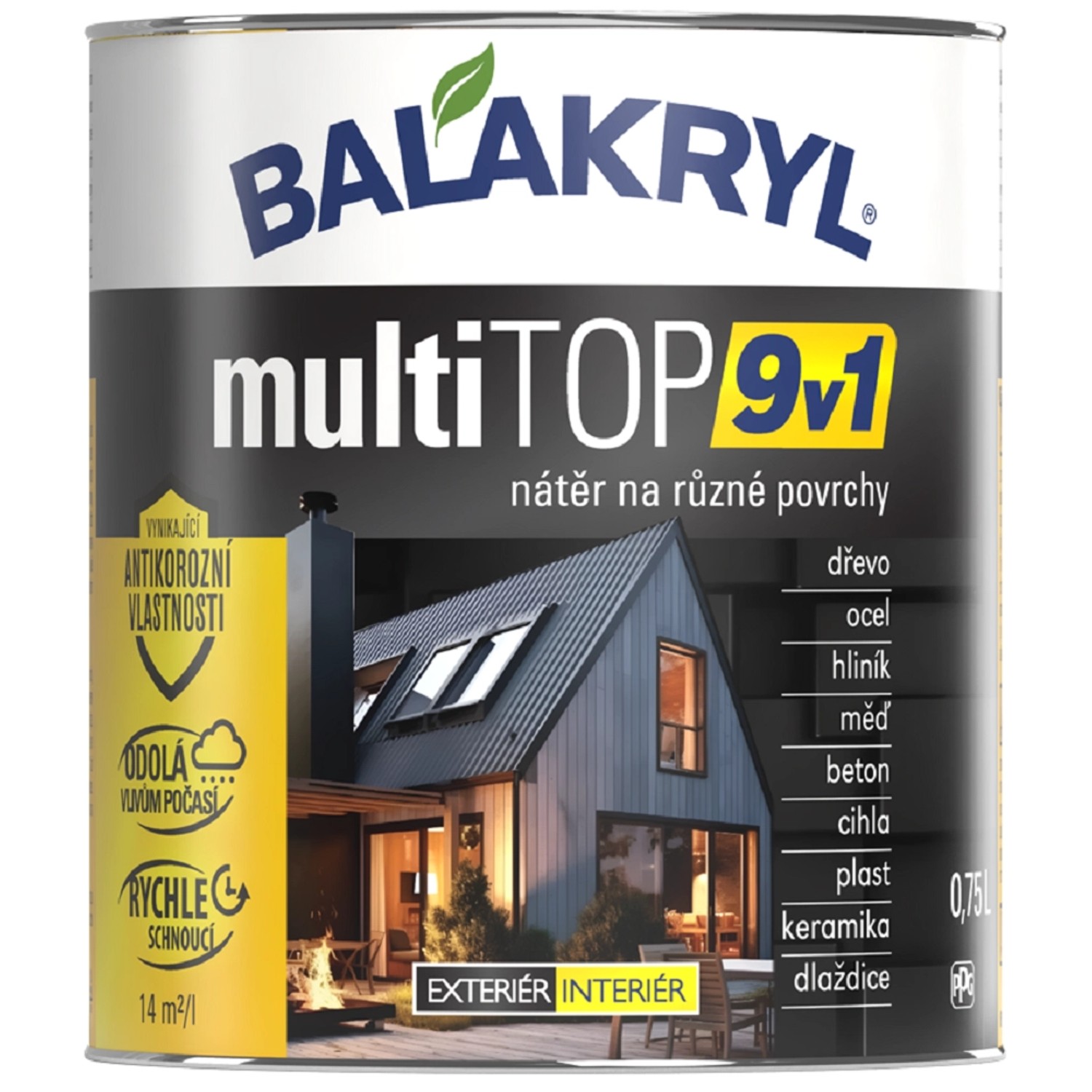Balakryl Multitop 9V1 RAL7046 0,75l