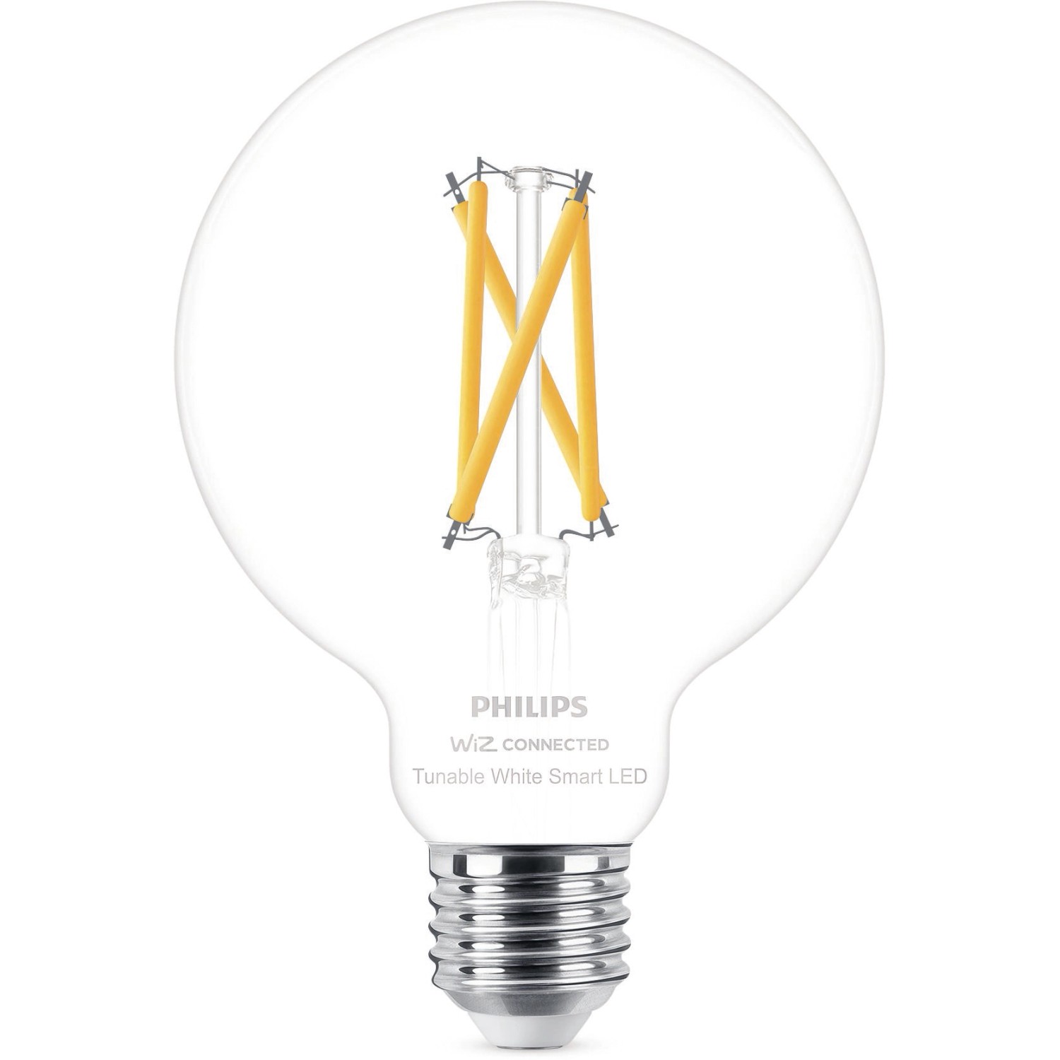 Philips Chytrá LED žárovka Filament E27 G95, 7 W, 806 lm, 2700-6500 K, čirá