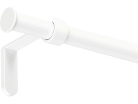 Sada záclonové tyče kovová bílá, pr. 19 mm, 160 cm