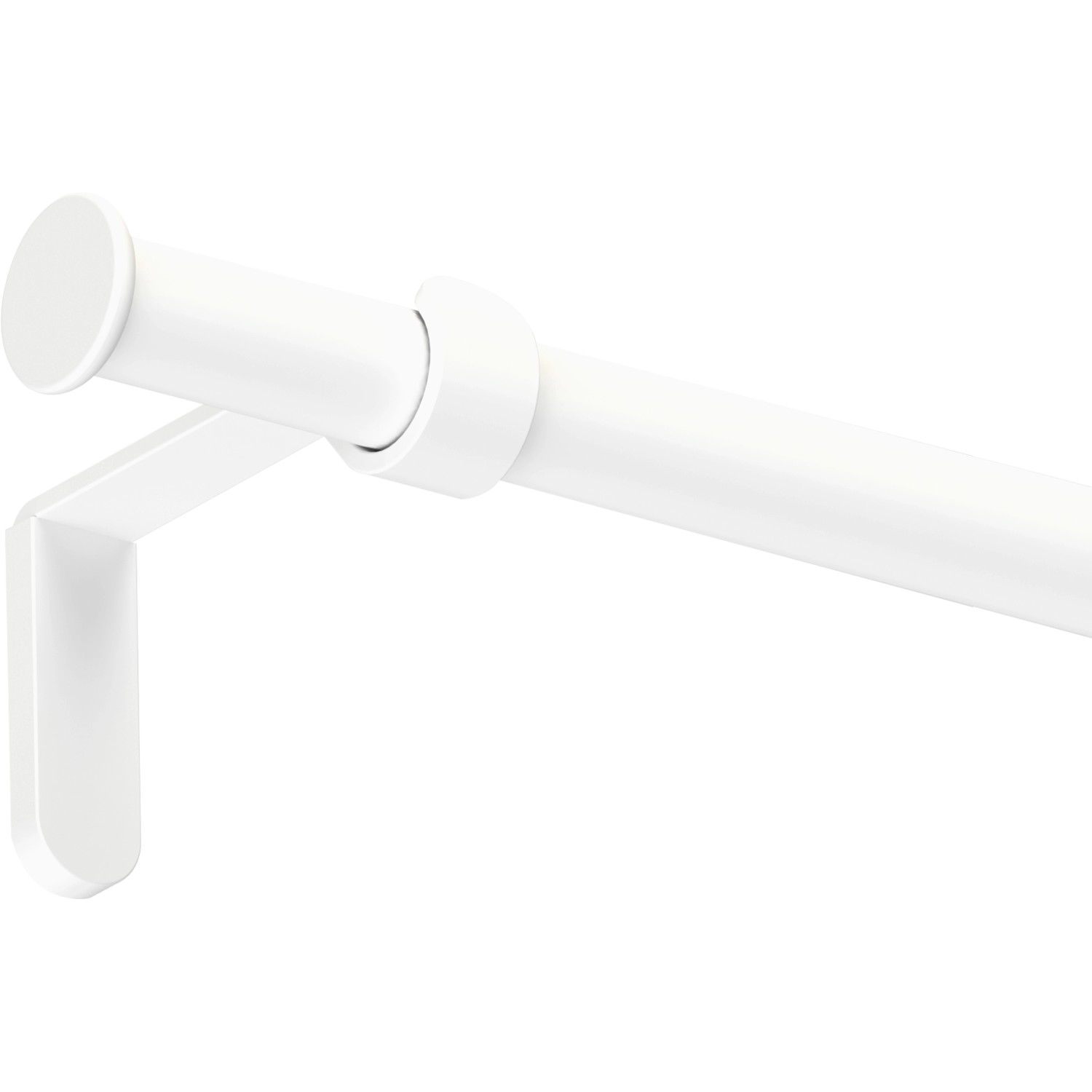 Sada záclonové tyče kovová bílá, pr. 19 mm, 160 cm