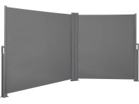 Vertikální markýza rohová 300 x 300 x 150 cm antracit, 280 g/m2