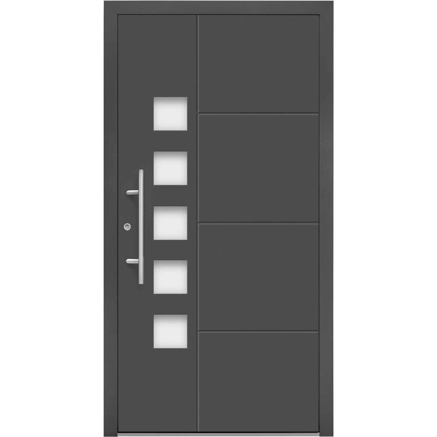 Splendoor Hliníkové vchodové dveře Moderno M520/P, antracitová metalíza, 110 L