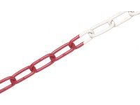 LUX-TOOLS Řetěz dlouhočlánkový kulatý pozinkovaná ocel červeno-bílý, pr. 6 mm -