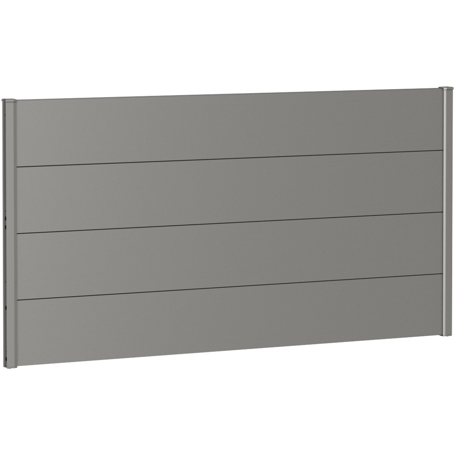 Biohort Plný plot bez prosklení křemenově šedý, 180 x 90 cm