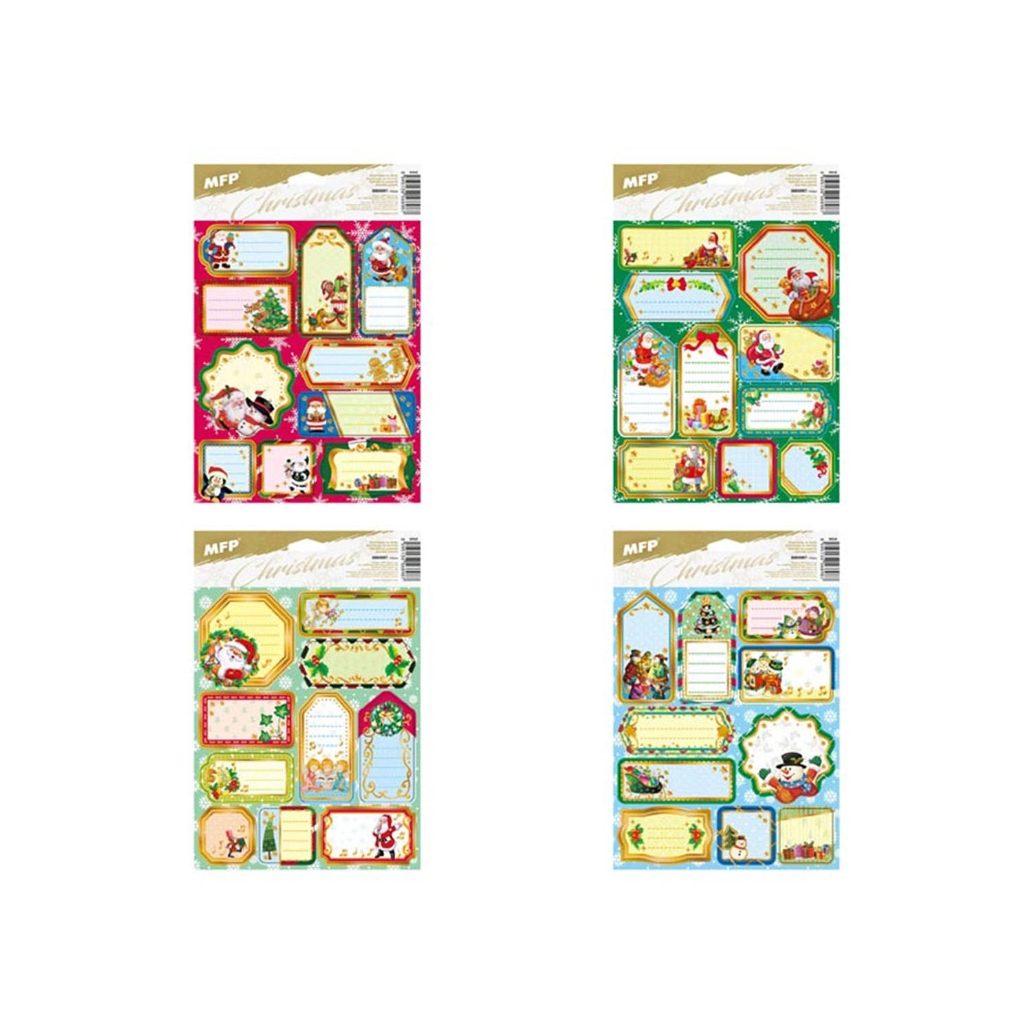 MFP Samolepky na vánoční dárky zlaté 20 x 30 cm, 10 ks