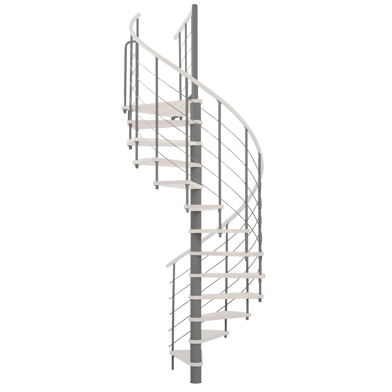 Minka STAIRS Kombinované točité schodiště Venezia bílá/šedá pr. 120 cm